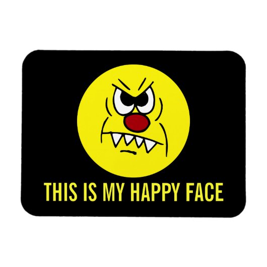 Scary Face Grumpey Magneet (Horizontaal)