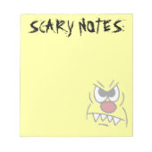 Scary Face Grumpey Notitieblok (Voorkant)