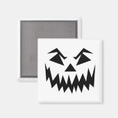Scary Face Halloween White Magneet (Voorkant / Achterkant)