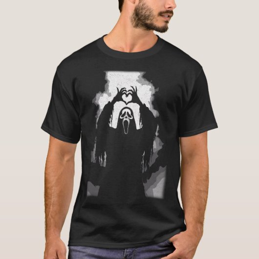 Scary Face Horror Poster Halloween T-shirt (Voorkant)