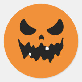 Scary Face Ronde Sticker