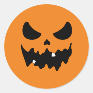 Scary Face Ronde Sticker