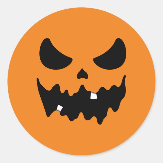 Scary Face Ronde Sticker (Voorkant)