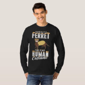 Scary Ferret Human Costume Halloween Women Men T-shirt (Voorkant volledig)