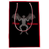 Scary Flying Vampire met Wings Halloween Medium Cadeauzakje (Voorkant)