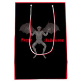 Scary Flying Vampire met Wings Halloween Medium Cadeauzakje (Achterkant)