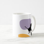 Scary Flying Witch op bezemsteel Halloween Gift Koffiemok (Voorkant rechts)