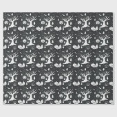 Scary Forest of Flying Bats Halloween Cadeaupapier (Vlak)