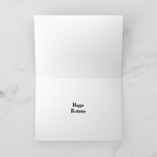 Scary Funny Grim Reaper Birthday Kaart (Binnen)