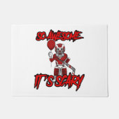 Scary Funny Halloween Clown Hockey Goalie Deurmat (Voorkant)