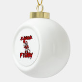 Scary Funny Halloween Clown Hockey Goalie Keramische Bal Ornament (Rechts)