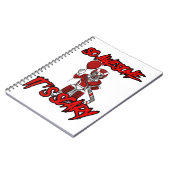 Scary Funny Halloween Clown Hockey Goalie Notitieboek (Linkerzijde)