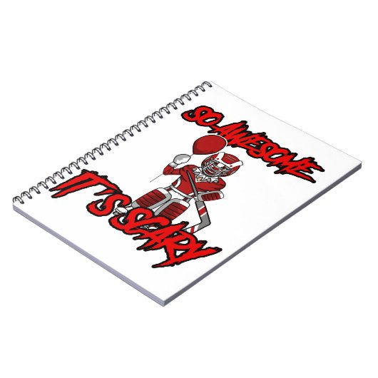 Scary Funny Halloween Clown Hockey Goalie Notitieboek (Linkerzijde)