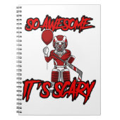 Scary Funny Halloween Clown Hockey Goalie Notitieboek (Voorkant)