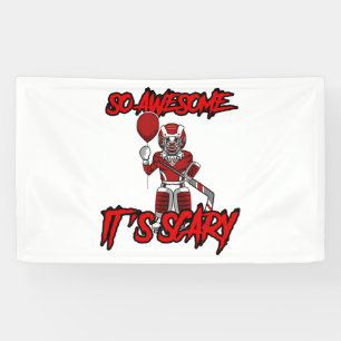 Scary Funny Halloween Clown Hockey Goalie Spandoek