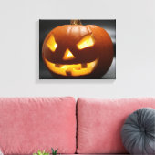 Scary Gap Tooth Halloween pomkin Canvas Afdruk (Insitu (Woonkamer))