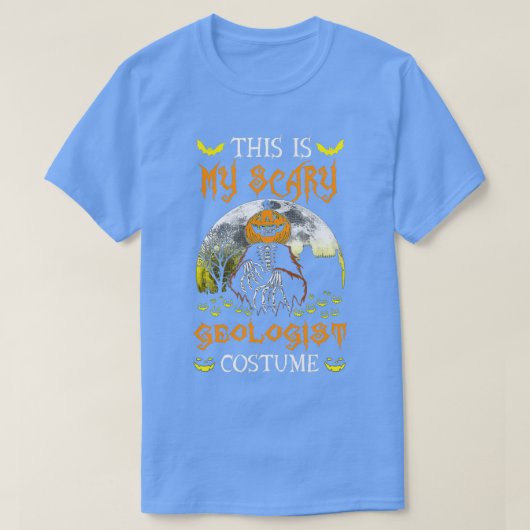 Scary Geologist costume Halloween T-shirt (Design voorkant)