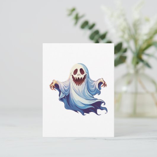 Scary ghost briefkaart (Staand voorkant)