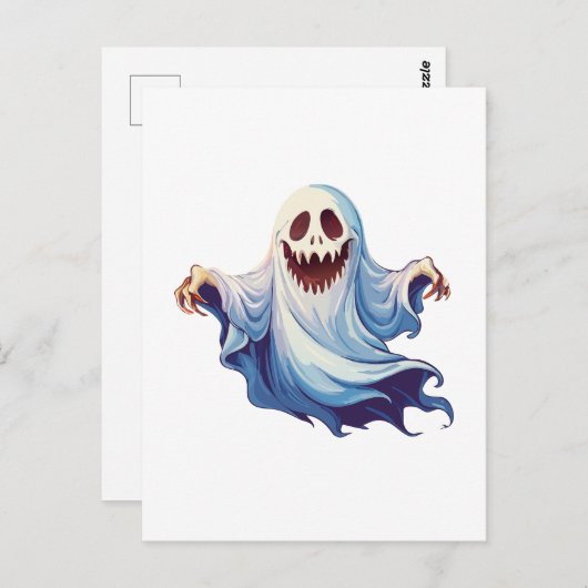 Scary ghost briefkaart (Voorkant / Achterkant)