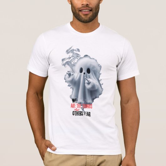 Scary Ghost D1-Halloween kostuums T-shirt (Voorkant)