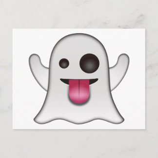 Scary Ghost Emoji Cool Fun Briefkaart
