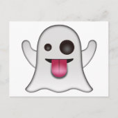 Scary Ghost Emoji Cool Fun Briefkaart (Voorkant)