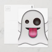 Scary Ghost Emoji Cool Fun Briefkaart (Voorkant / Achterkant)
