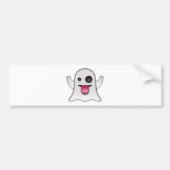 Scary Ghost Emoji Cool Fun Bumpersticker (Voorkant)