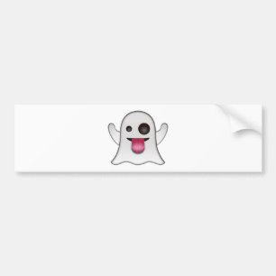 Scary Ghost Emoji Cool Fun Bumpersticker