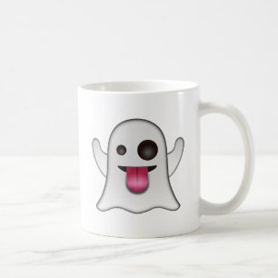 Scary Ghost Emoji Cool Fun Koffiemok