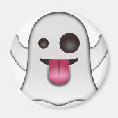 Scary Ghost Emoji Cool Fun Magneet (Voorkant)