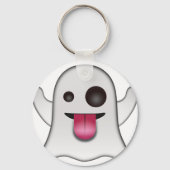 Scary Ghost Emoji Cool Fun Sleutelhanger (Voorkant)