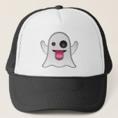 Scary Ghost Emoji Cool Fun Trucker Pet (Voorkant)