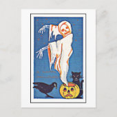 Scary Ghost Halloween Briefkaart (Voorkant)