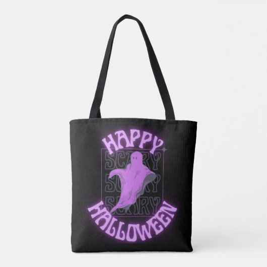 Scary Ghost Happy Hallowen Tote Bag (Achterkant)
