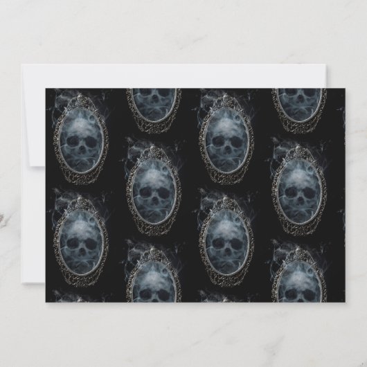 Scary Ghost Mirror Halloween Party Kaart (Achterkant)