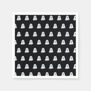 Scary Ghost Pattern zwart-wit Servet
