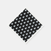 Scary Ghost Pattern zwart-wit Servet (Hoek)