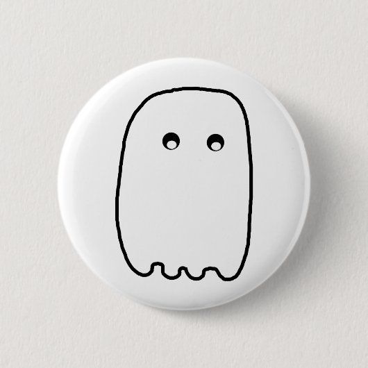Scary Ghost Ronde Button 5,7 Cm (Voorkant)