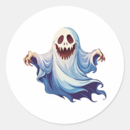 Scary ghost ronde sticker