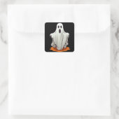 Scary Ghost Vierkante Sticker (Tas)