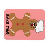 Scary GingerBrooMan Cookie Magneet (Horizontaal)