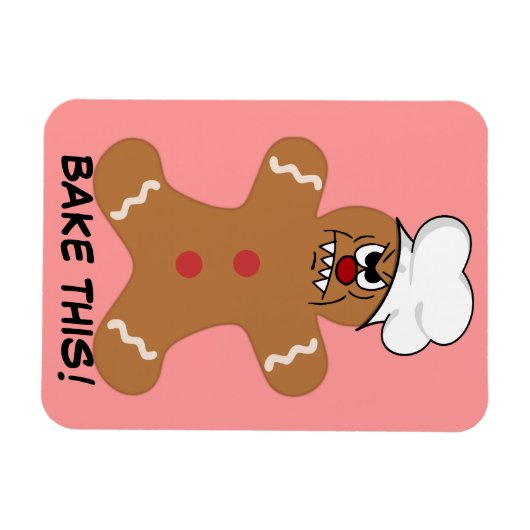 Scary GingerBrooMan Cookie Magneet (Horizontaal)