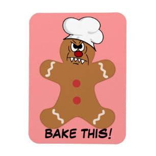 Scary GingerBrooMan Cookie Magneet