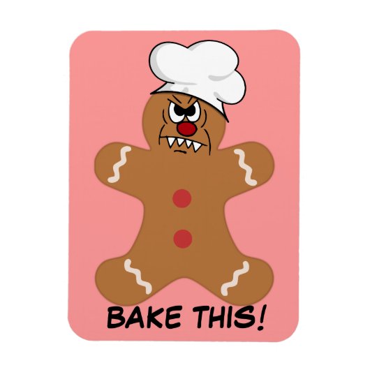 Scary GingerBrooMan Cookie Magneet (Verticaal)