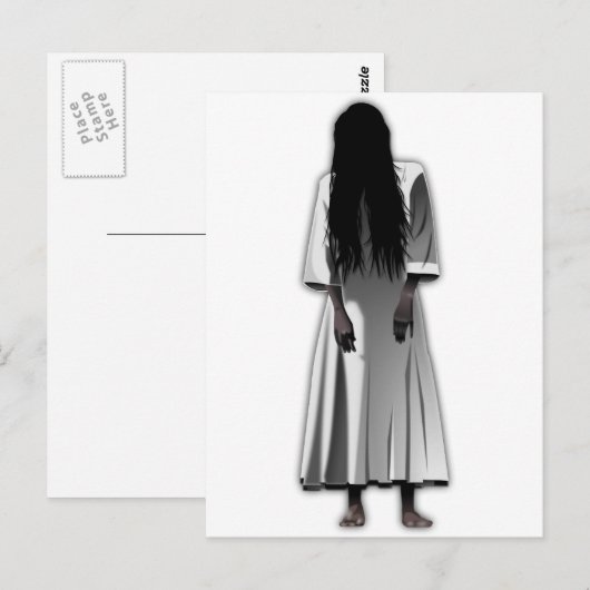 Scary Girl Briefkaart (Voorkant / Achterkant)