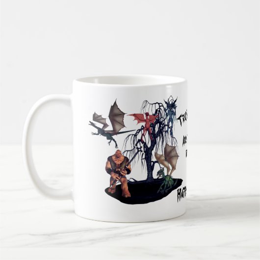 Scary Goblins Monsters Halloween Personalized Koffiemok (Links)