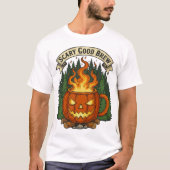 Scary Good Brew Pumpkin Mug Halloween Design T-shirt (Voorkant)