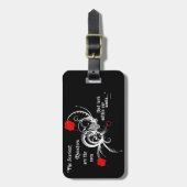 Scary Gothic Edgar Allen Poe Quote Bagagelabel (Voorkant verticaal)