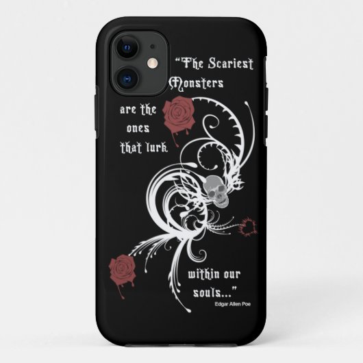 Scary Gothic Edgar Allen Poe Quote iPhone 5 Hoesje (Achterkant)